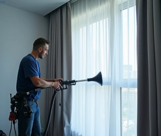 Professional commercial curtain cleaning process equipment Matty Curtain Cleaning corio-vic