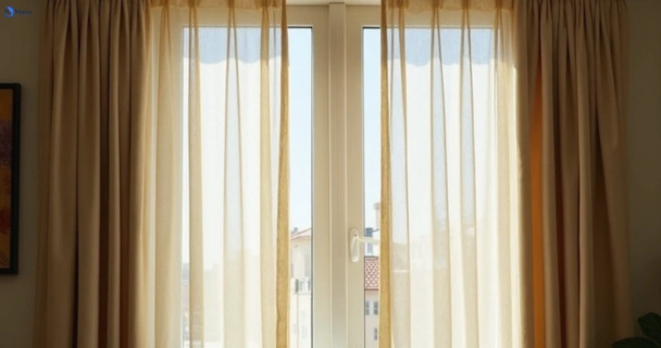 Dusty and dull curtains in corio-vic before steam cleaning